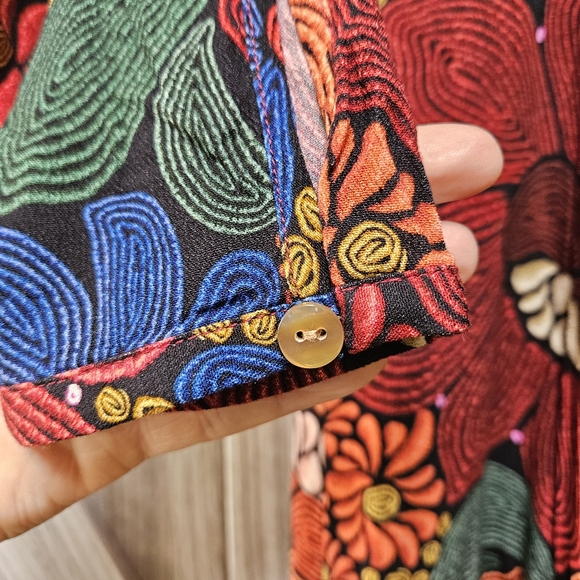 Farm Rio Black Stitched Flowers Maxi Dress - Picture 8 of 16